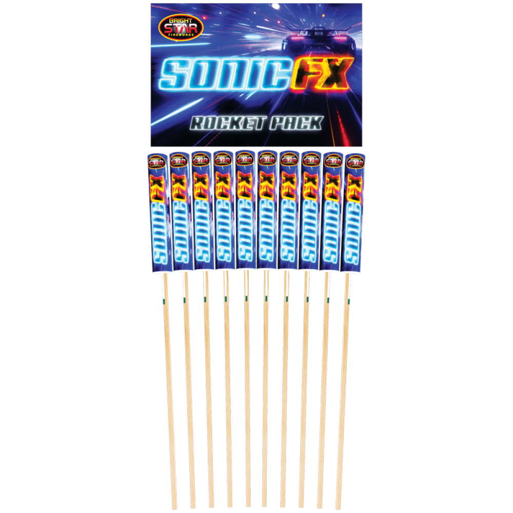 Sonic FX 10pce Rocket Pack by Bright Star Fireworks- BUY 1 GET 2 FREE!