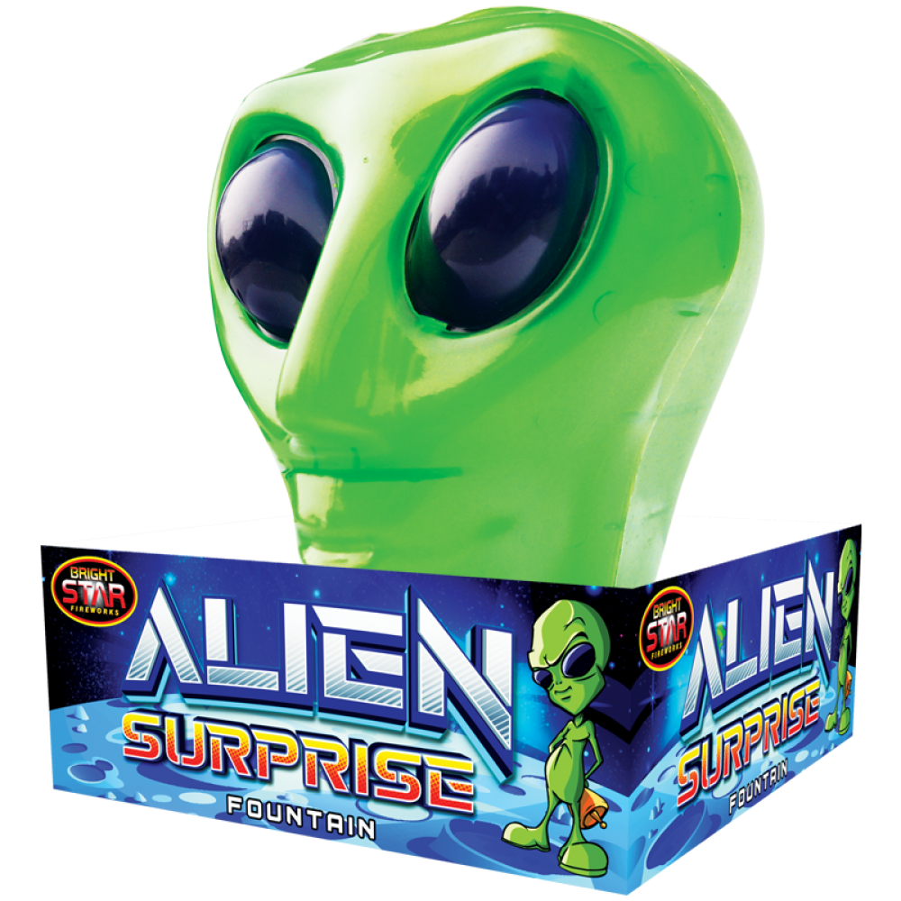 Alien Surprise Fountain PDQ Box By Bright Star Fireworks - BUY 1 GET 1 FREE!