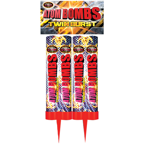 Atom Bombs 2pce Double Shot PBH By Bright Star Fireworks 1.3G! - BUY 1 GET 1 FREE!