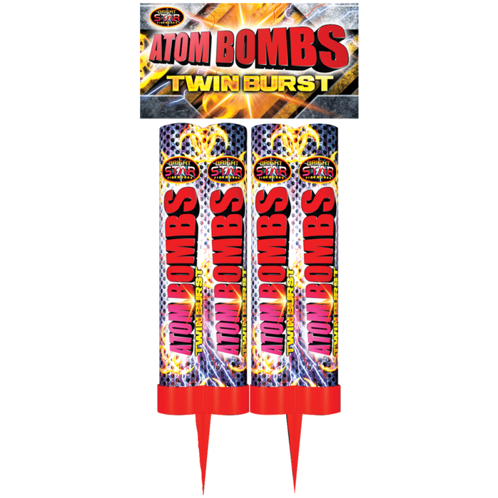 Atom Bombs 2pce Double Shot PBH By Bright Star Fireworks 1.3G! - BUY 1 GET 1 FREE!