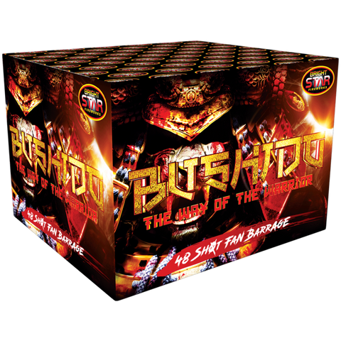 Bushido 48 Shot Fan Barrage by Bright Star Fireworks- BUY 1 GET 1 FREE!