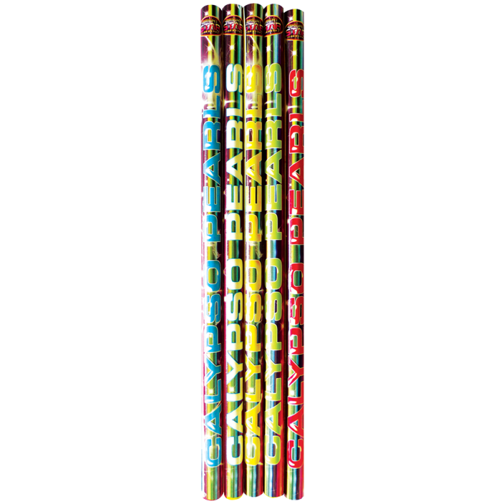 Calypso Pearls 10 Shot R/Candle 5pce By Bright Star Fireworks - BUY 1 GET 2 FREE!