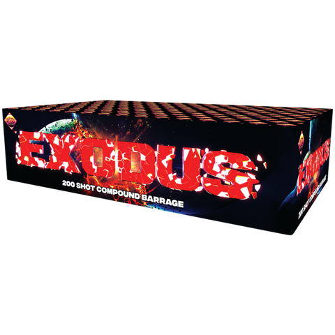 Exodus Compound Barrage 200 Shot By Bright Star Fireworks - SALE!