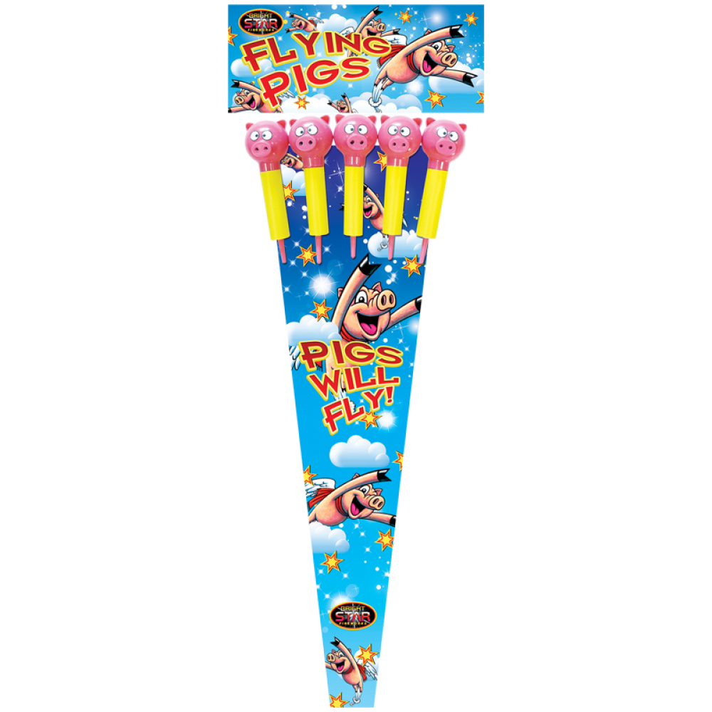 Flying Pigs Rocket 5pce PVC Bag (1.3G) By Bright Star Fireworks - BUY 1 GET 1 FREE!