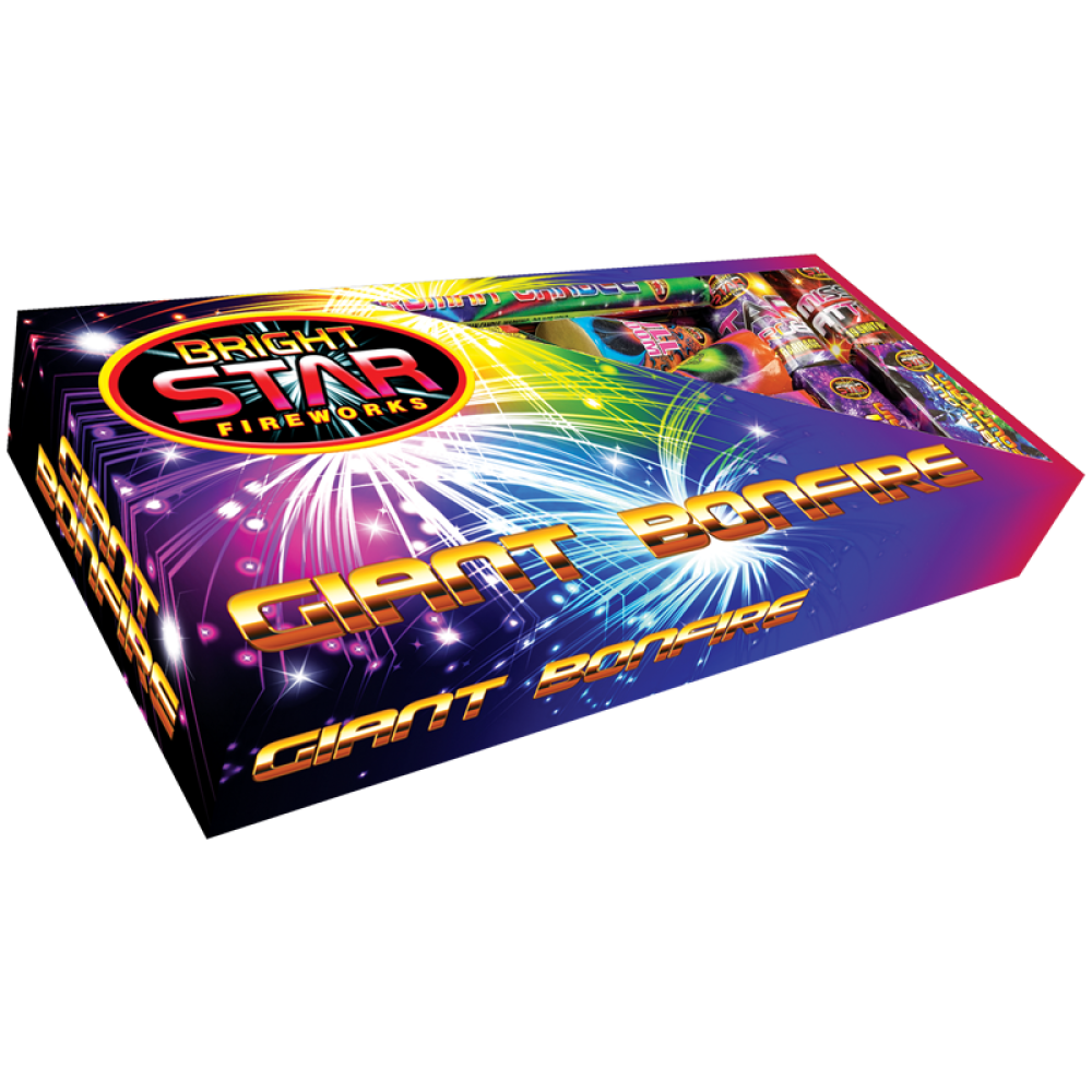 Giant Bonfire Selection Box 26pce By Bright Star Fireworks - BUY 1 GET 1 FREE!