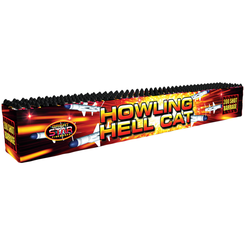 Howling Hell Cat 200 Shot Barrage By Bright Star Fireworks - BUY 1 GET 1 FREE!  - IN-STORE COLLECTION - £19.99