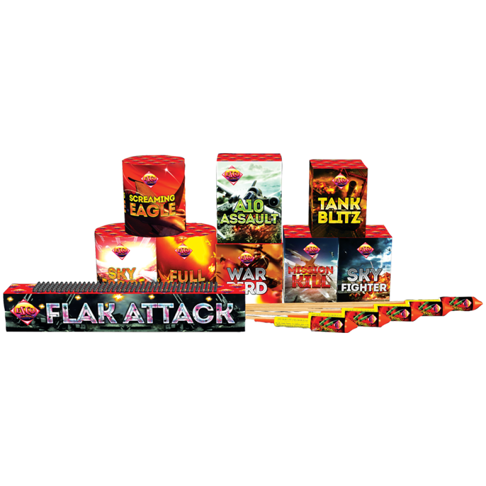 Jet Scream Selection Box 17pce By Bright Star Fireworks - BUY 1 GET 1 FREE!
