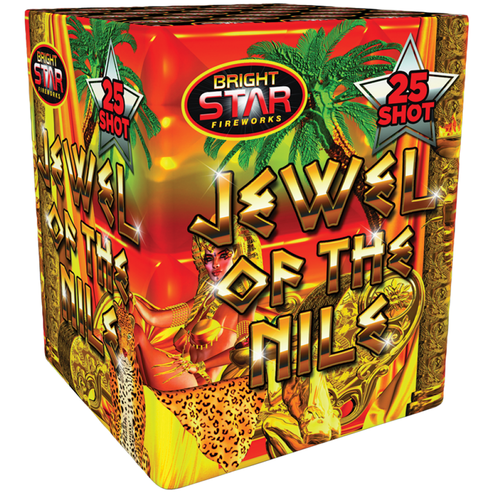 Jewel of The Nile 25 Shot Barrage by Bright Star Fireworks- BUY 1 GET 1 FREE!