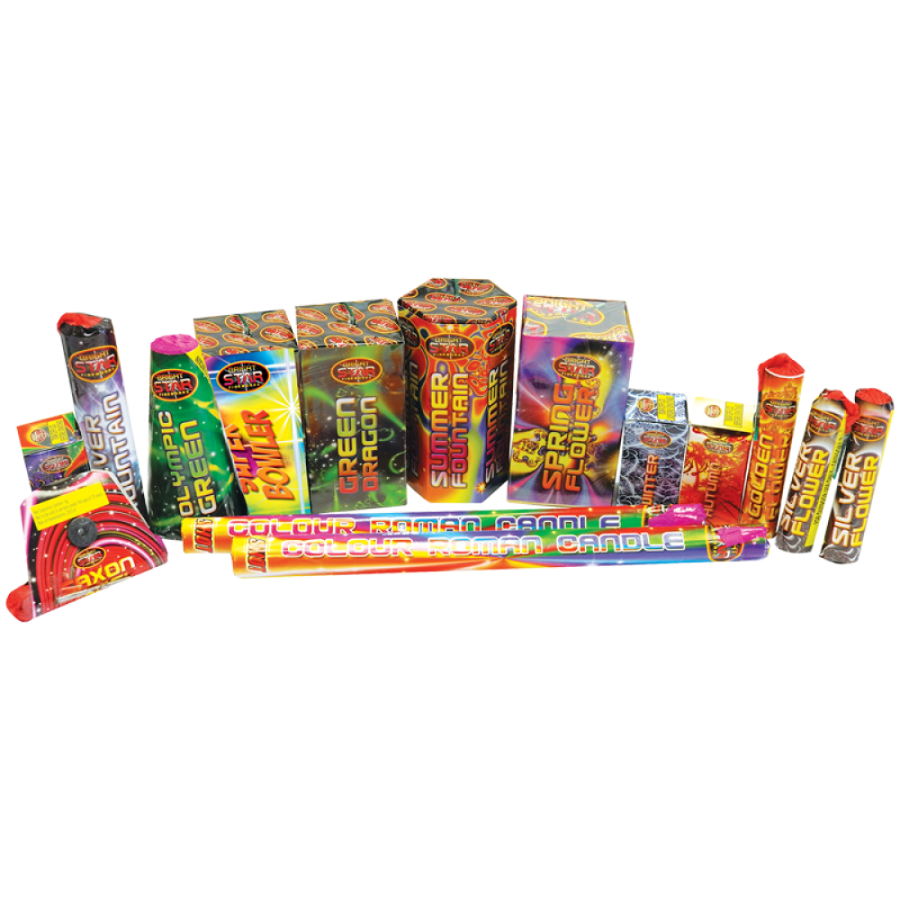 Mighty Selection Box 15pce By Bright Star Fireworks - BUY 1 GET 1 FREE!