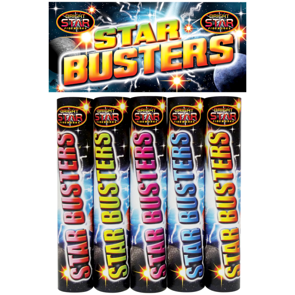Star Busters 5pce PVC Bag by Brightstar Fireworks- BUY 1 GET 1 FREE!