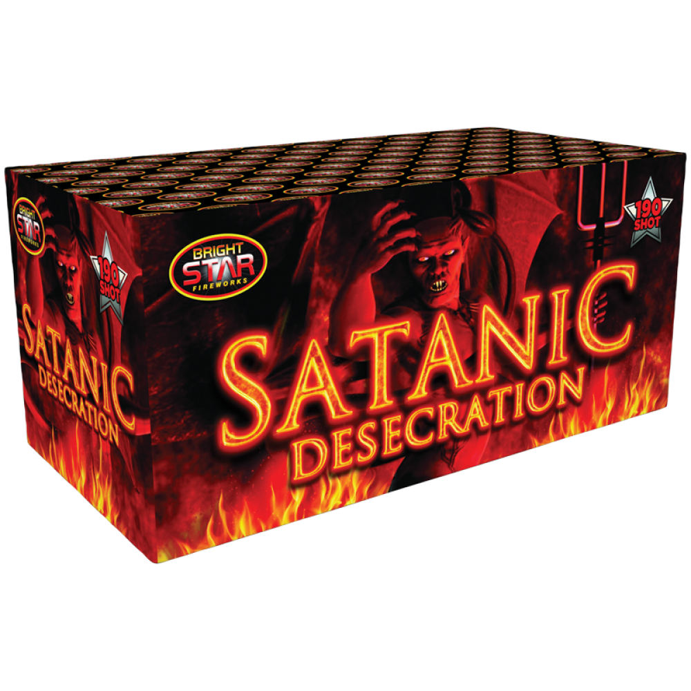 Satanic Desecration 190 Shot Barrage by Bright Star Fireworks- BUY 1 GET 1 FREE!