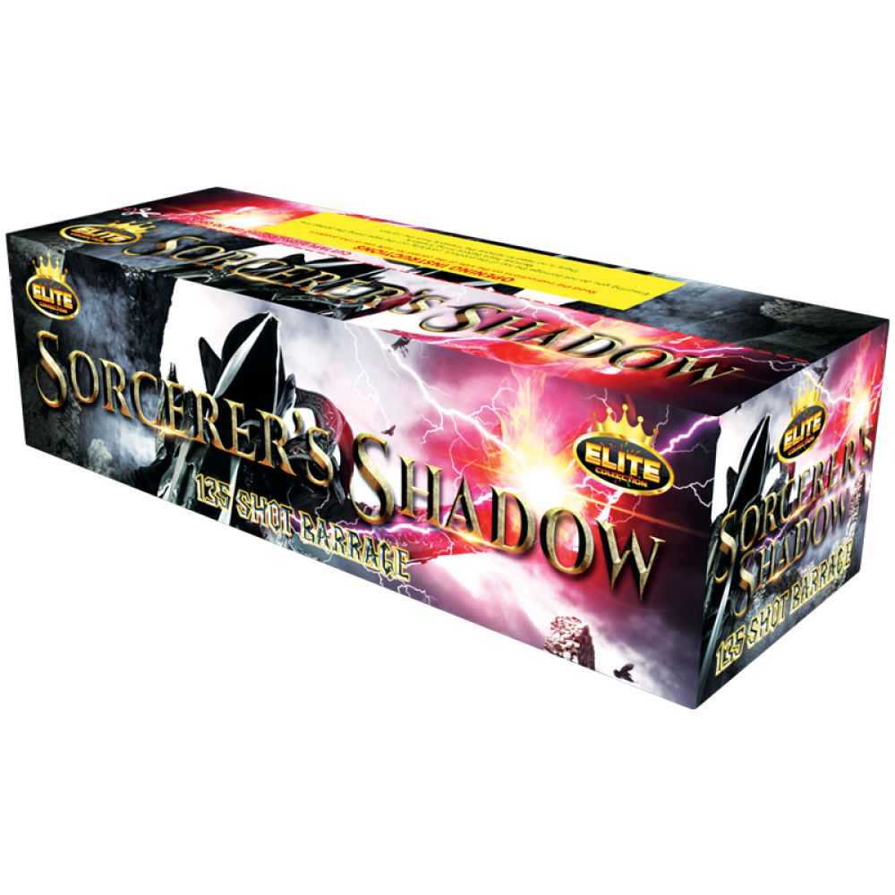Sorceror's Shadow 135 Shot Compound 1.3G By Bright Star Fireworks - SALE!