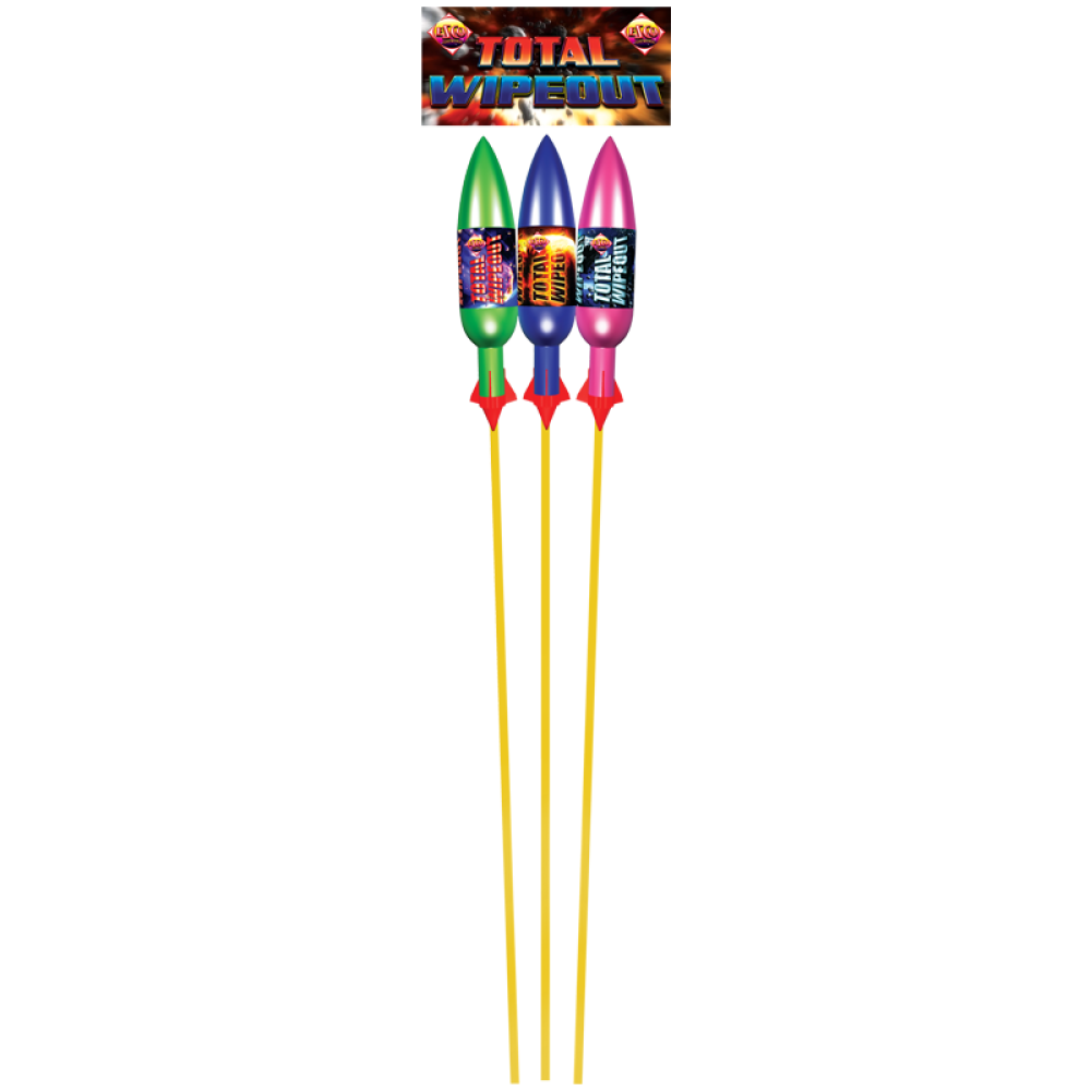 Total Wipeout 3pce PBH (1.3G) By Bright Star Fireworks - BUY 1 GET 1 FREE!