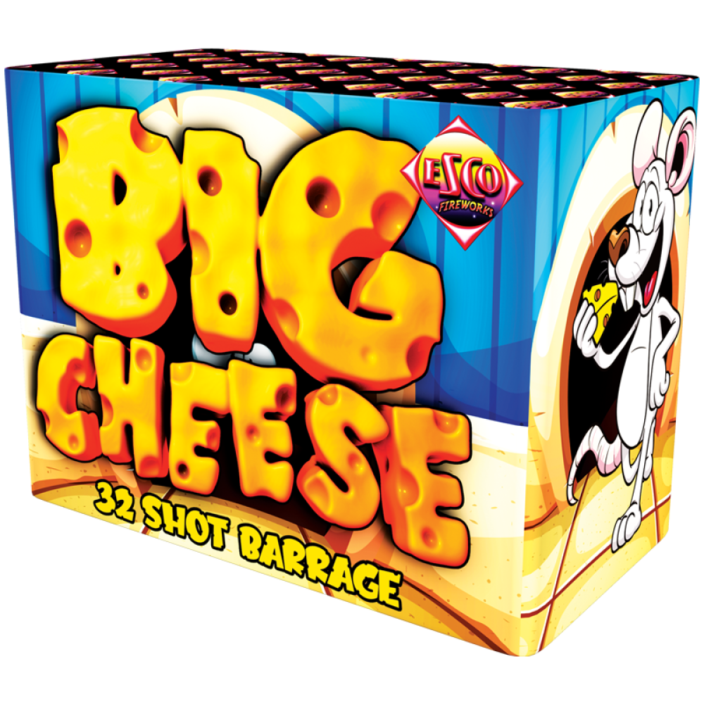 The Big Cheese 32 Shot Barrage By Bright Star Fireworks - BUY 1 GET 1 FREE!