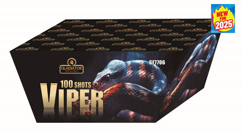 Viper 100 Shot Fan Barrage By Gladiator Fireworks - BUY 1 GET 1 FREE!