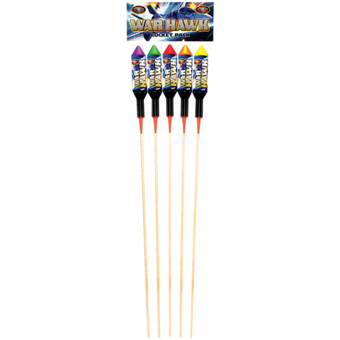 War Hawk Rocket 5pce (1.3G) By Bright Star Fireworks - BUY 1 GET 1 FREE!