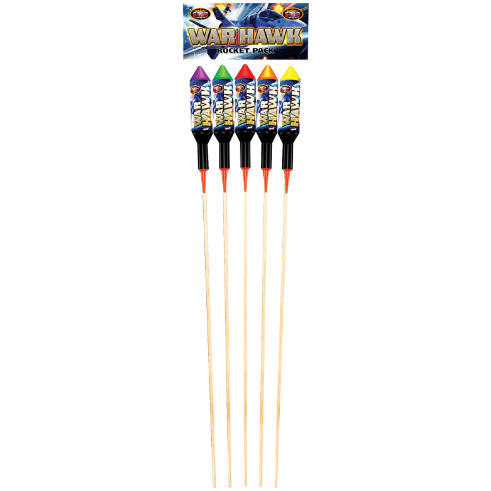 War Hawk Rocket 5pce (1.3G) By Bright Star Fireworks - BUY 1 GET 2 FREE!