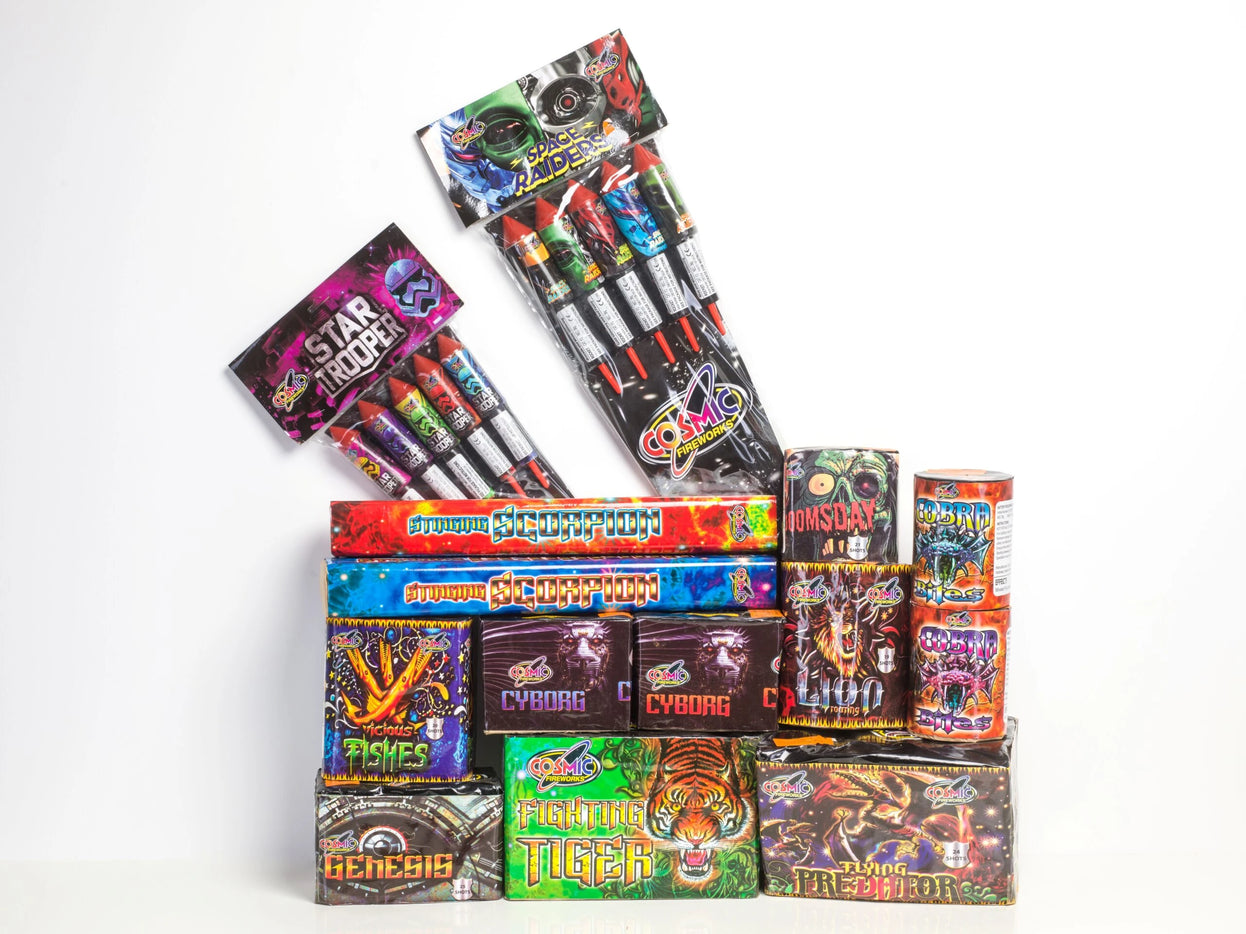 Terminator 1.3G Crate By Cosmic Fireworks - HALF PRICE SALE!