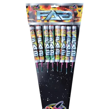 Fab 8 Pcs Rocket Pack By Cosmic Fireworks - BUY 1 GET 2 FREE!!