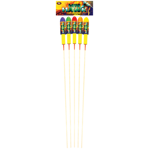 Mini Hawk Rocket 5pce (1.3G) By Bright Star Fireworks - BUY 1 GET 1 FREE!