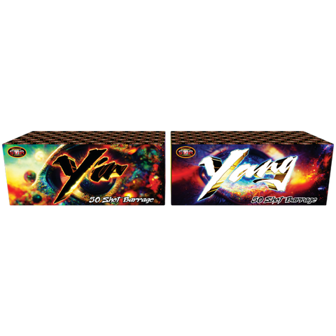 Yin & Yang 50 Shot Barrages by Bright Star Fireworks- BUY 1 GET 1 FREE!