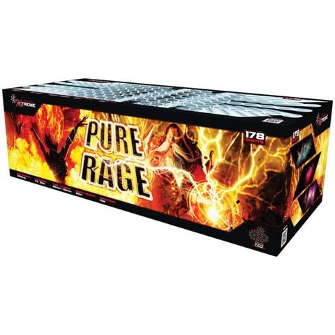 Pure Rage 178 Shot Compound Barrage by Bright Star Fireworks- HALF PRICE SALE!