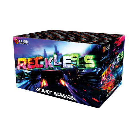 Reckless 78 Shot Barrage By Cube Fireworks - BUY 1 GET 1 FREE!