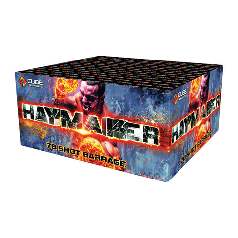 Haymaker 78 Shot Barrage By Cube Fireworks - BUY 1 GET 1 FREE!