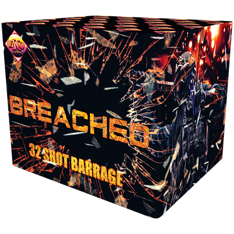 Breached 32 Shot Barrage By Bright Star Fireworks - BUY 1 GET 1 FREE!