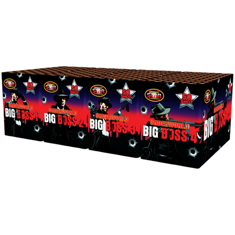 Big Boss 50 Shot Barrage 4pce kit (1.3G) By Bright Star Fireworks - SALE!
