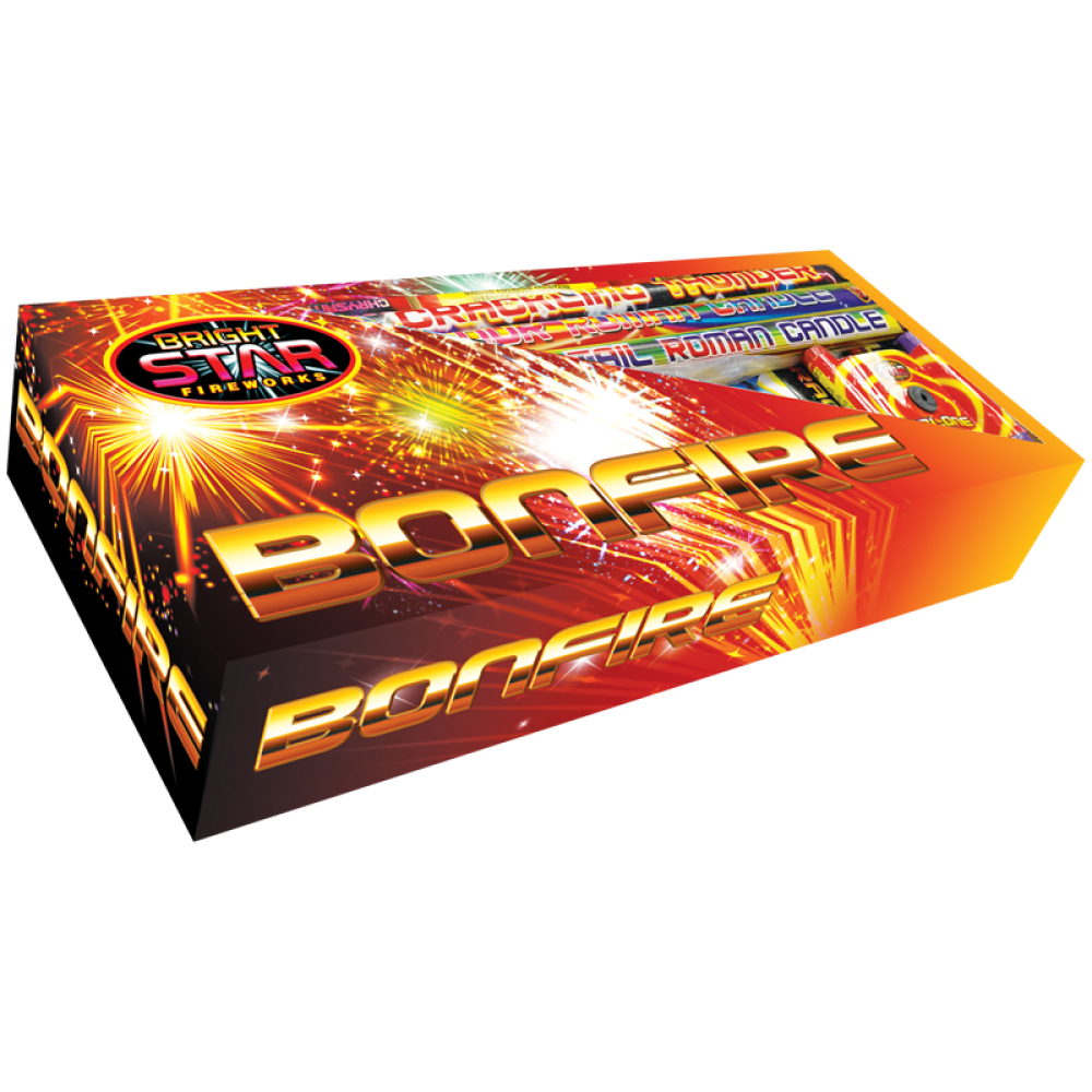Bonfire Selection Box 22pce By Bright Star Fireworks - BUY 1 GET 1 FREE!