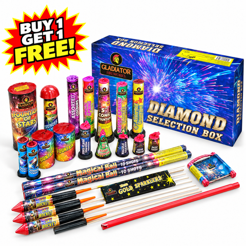 Diamond Selection Box By Gladiator Fireworks - BUY 1 GET 1 FREE!