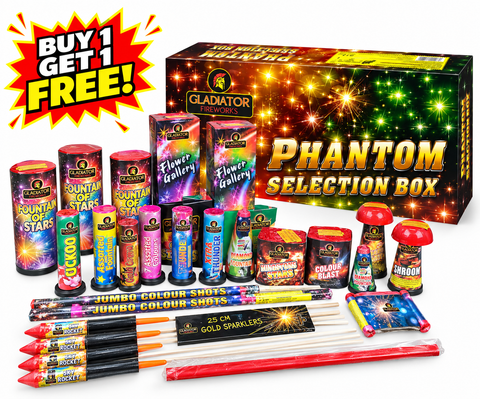 Phantom 35 Pc Selection Box By Gladiator Fireworks - BUY 1 GET 1 FREE!