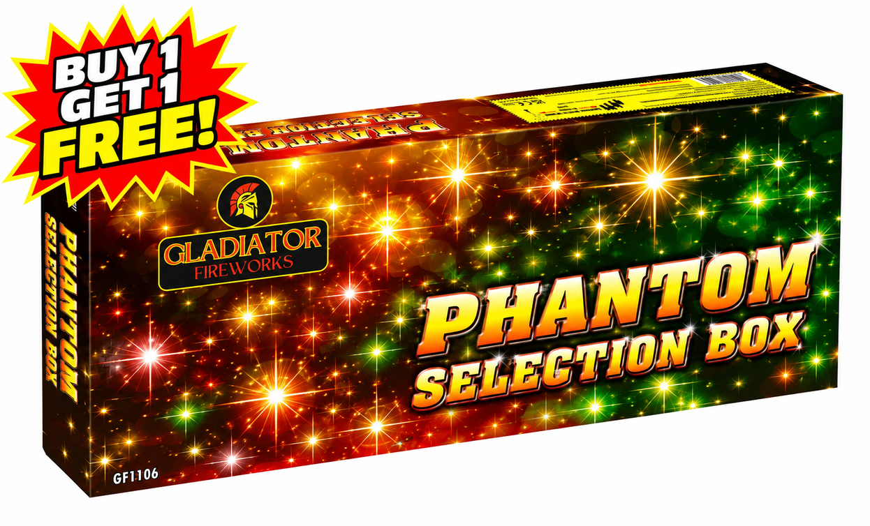 Phantom 35 Pc Selection Box By Gladiator Fireworks - BUY 1 GET 1 FREE!