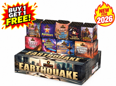 Earthquake Barrage Pack 9Pcs 1.3G By Gladiator Fireworks - BUY 1 GET 1 FREE!