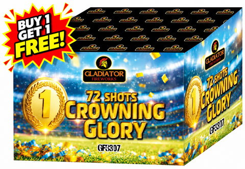 Crowning Glory 72 Shot Barrage By Gladiator Fireworks - BUY 1 GET 1 FREE!