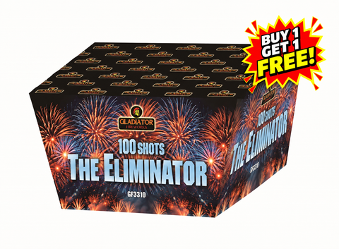 The Eliminator 100 Shot (Z Shape) Barrage By Gladiator Fireworks - BUY 1 GET 1 FREE!