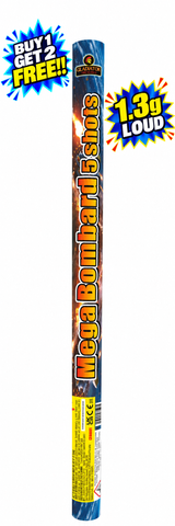 Mega Bombard 5 Shot Roman Candle By Gladiator Fireworks - BUY 1 GET 2 FREE!