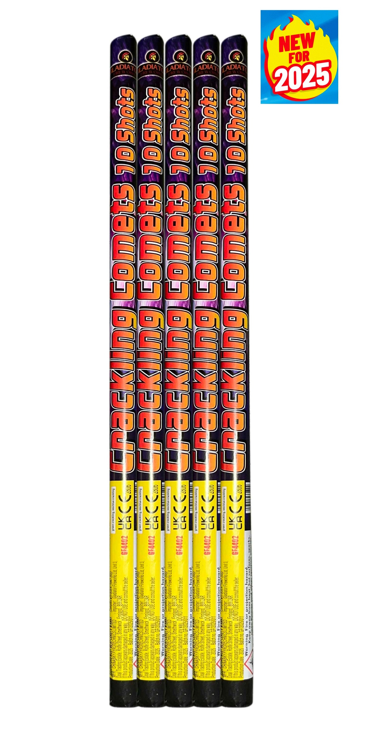 Crackling Comets 5 PCS Pack By Gladiator Fireworks - BUY 1 GET 1 FREE!