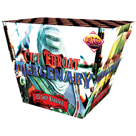 Cut Throat Mercenary Barrage 25 Shot By Bright Star Fireworks - BUY 1 GET 1 FREE!