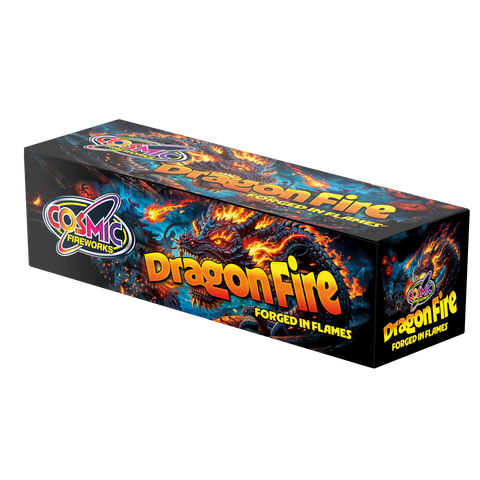Dragon Fire 81 Shots Compound Cake By Cosmic Fireworks - HALF PRICE SALE!