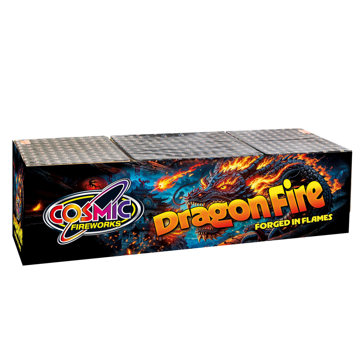 Dragon Fire 81 Shots Compound Cake By Cosmic Fireworks - HALF PRICE SALE!