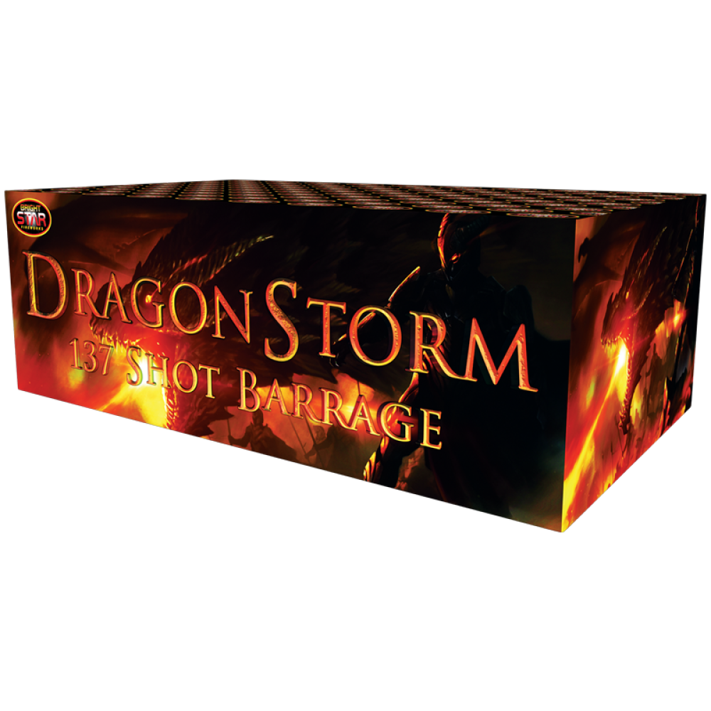 Dragon Storm 137 Shot Compound Barrage 1.3G By Bright Star Fireworks - SALE!