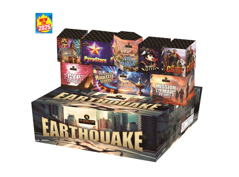 Earthquake Barrage Pack 9Pcs 1.3G By Gladiator Fireworks - BUY 1 GET 1 FREE! - COMING IN DECEMBER 2025!