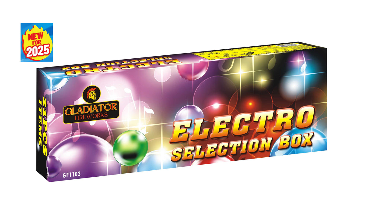 Electro 21 Pc Selection Box By Gladiator Fireworks - BUY 1 GET 1 FREE!