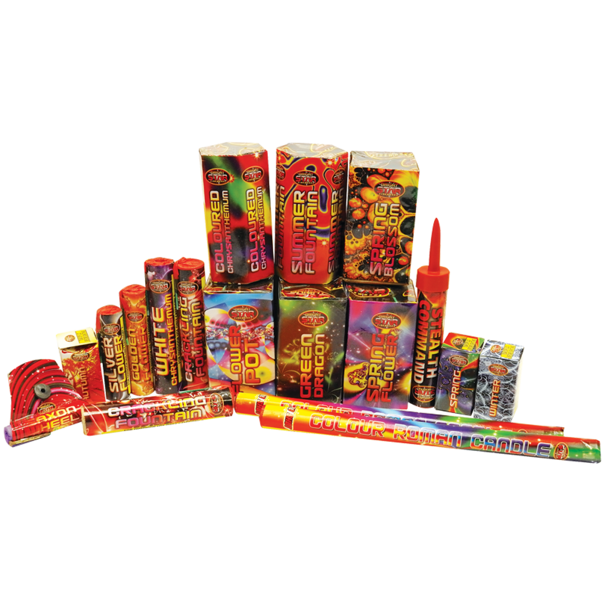 Family Selection Box 18pce By Bright Star Fireworks - BUY 1 GET 1 FREE!
