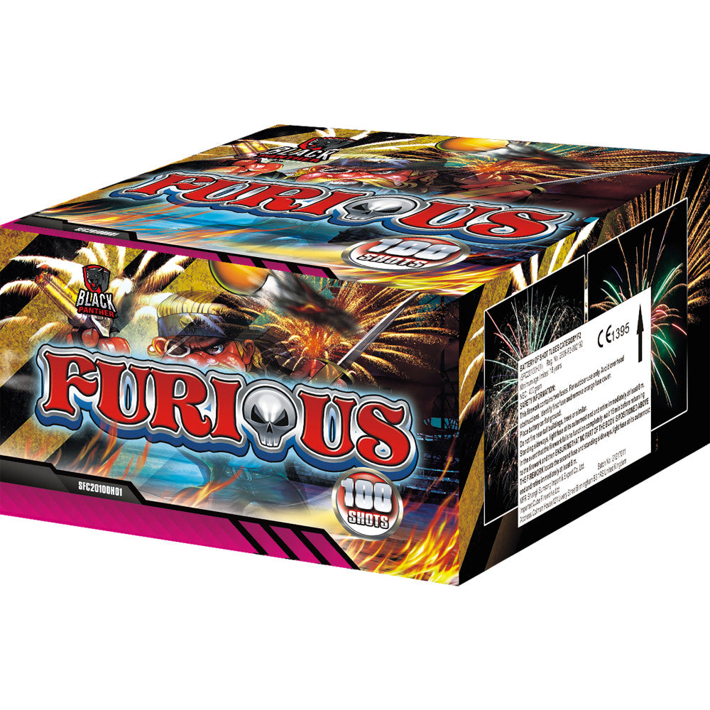 Furious 100 Shot Barrage (1.3G) By Cube Fireworks - SALE!