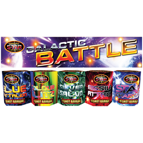 Galactic Battle 5pce PVC Bag By Bright Star Fireworks - BUY 1 GET 1 FREE!