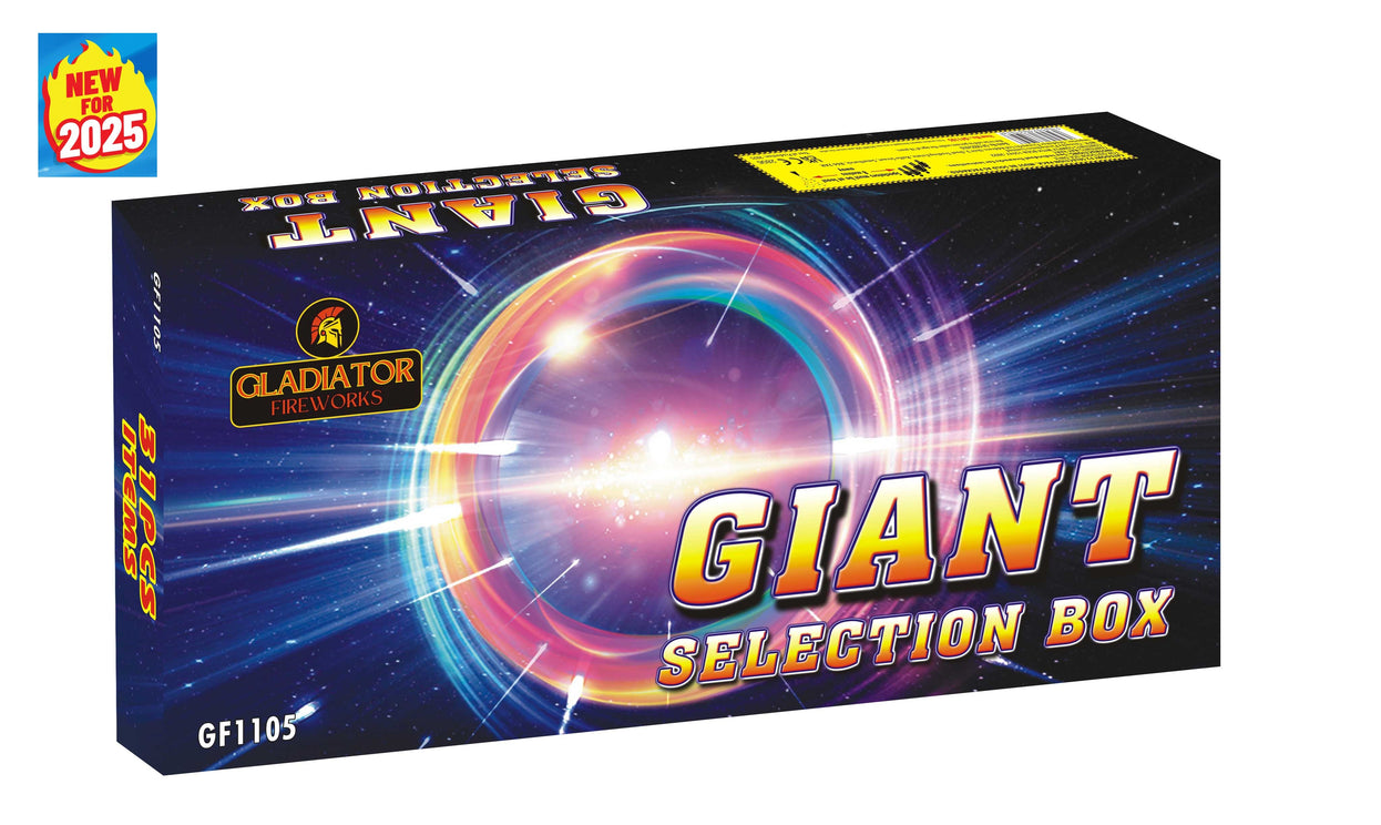 Giant 31 Pc Selection Box By Gladiator Fireworks - BUY 1 GET 1 FREE!