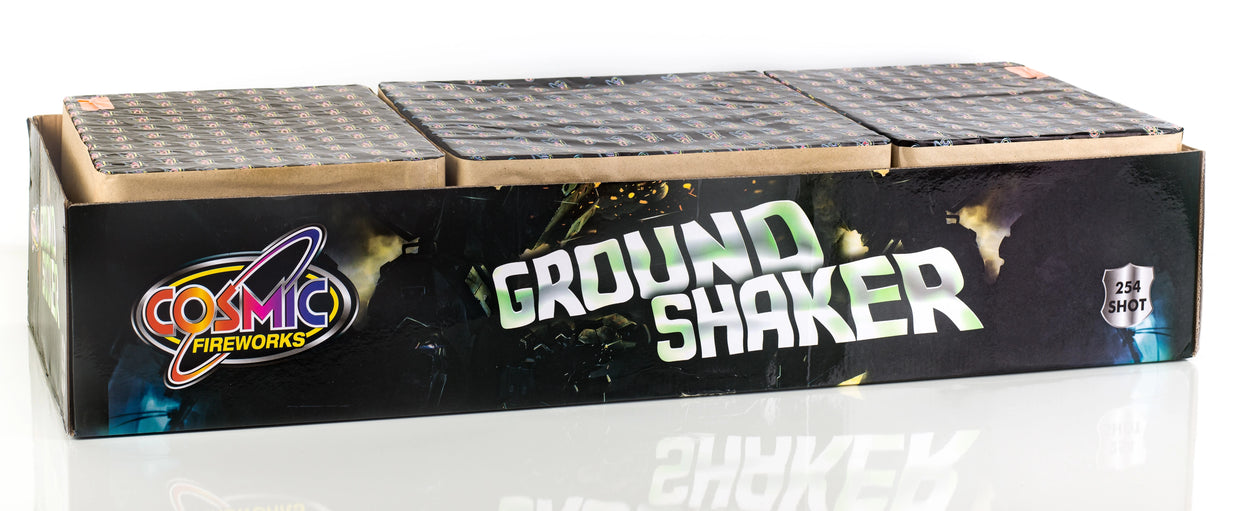 Ground Shaker 254 Shots 1.3g Compound Cake By Cosmic Fireworks - HALF PRICE SALE!